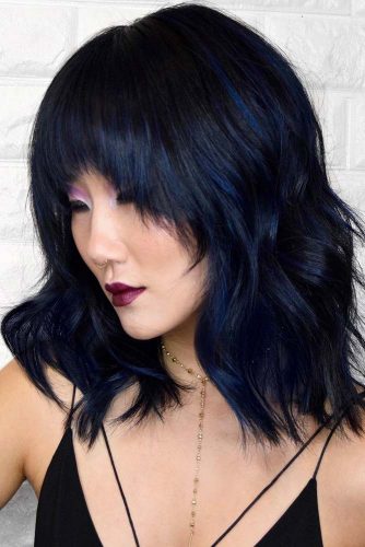 55 Tasteful Blue Black Hair Color Ideas To Try In Any Season