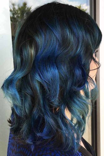 55 Tasteful Blue Black Hair Color Ideas To Try In Any Season