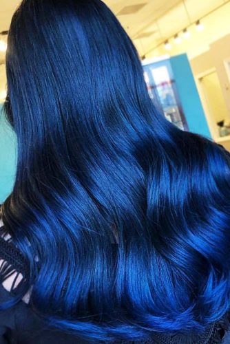 55 Tasteful Blue Black Hair Color Ideas To Try In Any Season