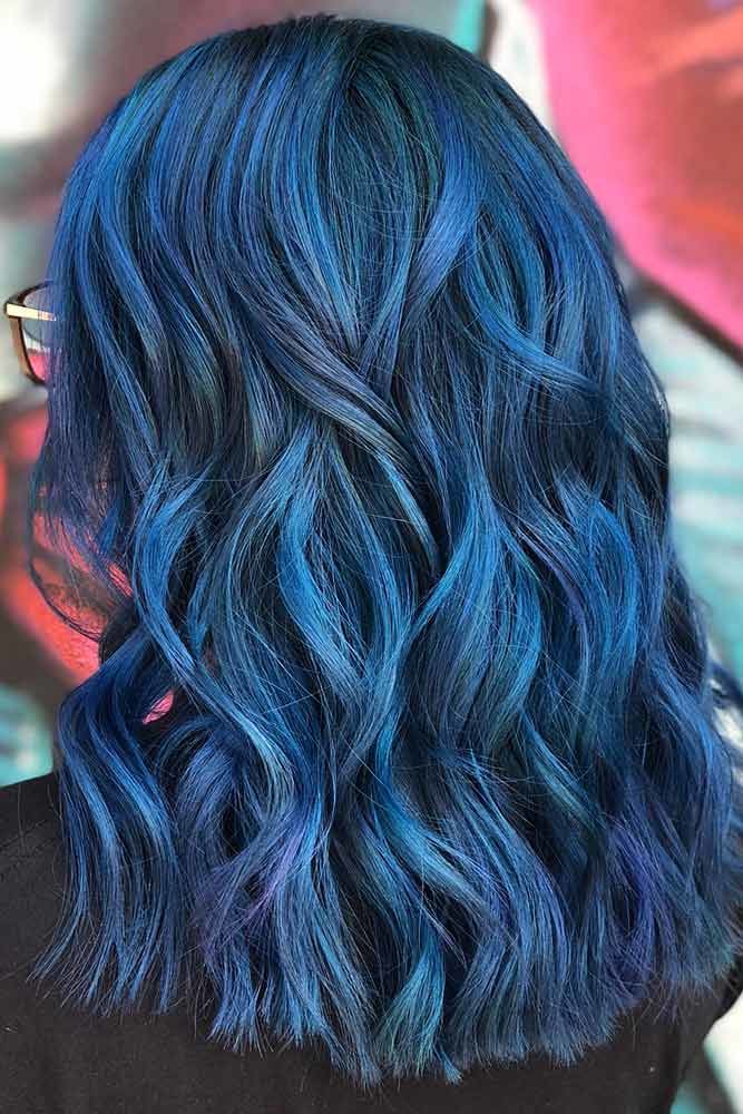 54 Tasteful Blue Black Hair Color Ideas To Try In Any Season