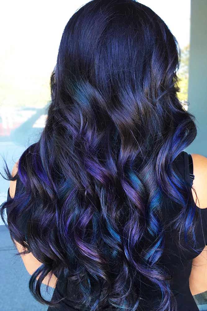 blue hair color highlight ideas