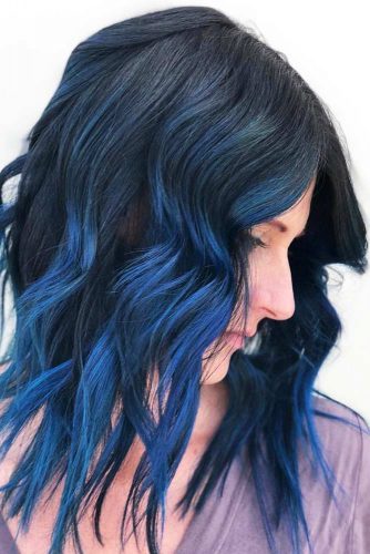 55 Tasteful Blue Black Hair Color Ideas To Try In Any Season