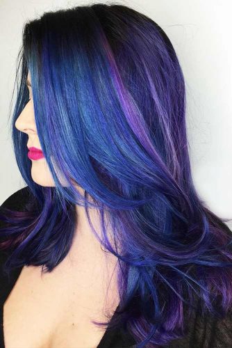 55 Tasteful Blue Black Hair Color Ideas To Try In Any Season