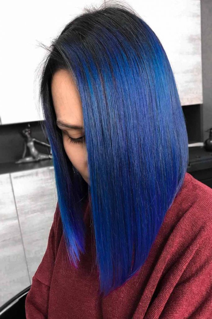 50 Tasteful Blue Black Hair Color Ideas To Try In Any Season