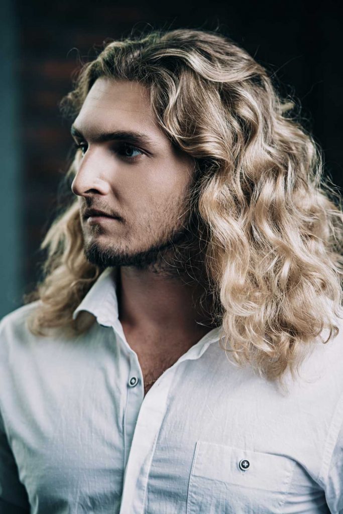 Long Textured Waves For Men With Long Hair