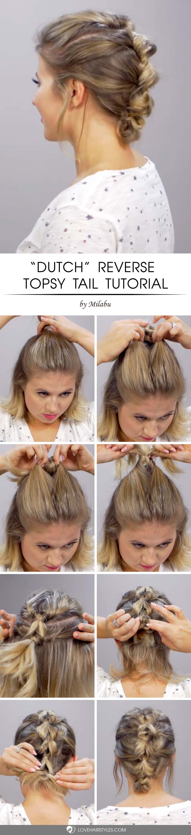 Dutch Reverse Topsy Tail #topsytail #tutorials #hairstyles