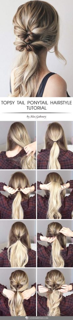 Easy And Chic Double Topsy Tail Hairstyle #topsytail #tutorials #hairstyles #ponytail #longhair