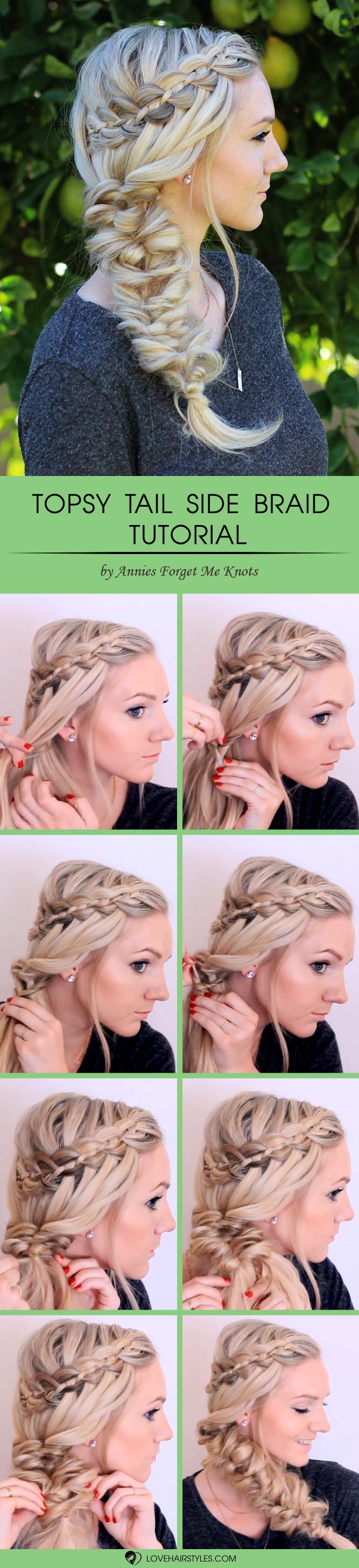 Topsy Tail Side Braid #topsytail #tutorials #hairstyles