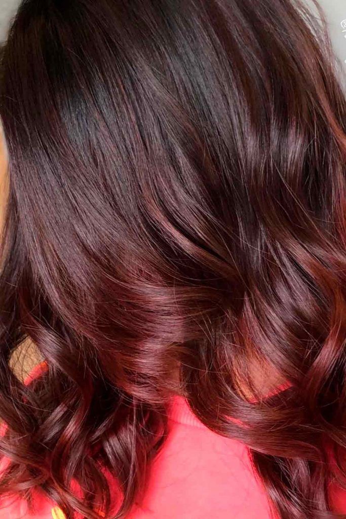 Mahogany highlights on black  Mahogany Hair Color Ideas You Should Try   Hair color mahogany Mahogany hair Dark hair with highlights