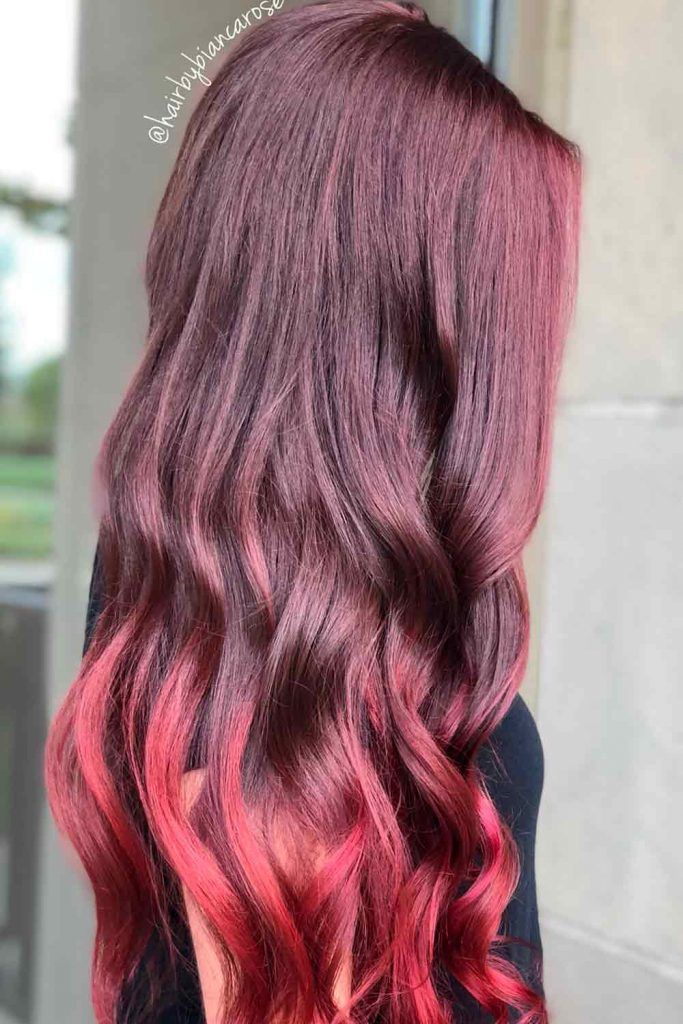 Mahogany + Magenta Hair