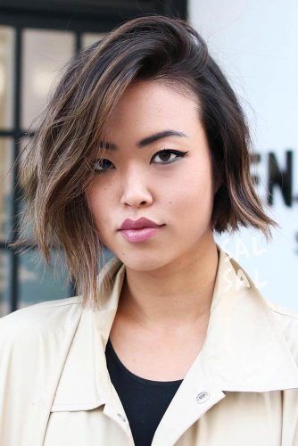 Asymmetrical Short Bob #asianhairstyles #hairstyles #bobhairstyle