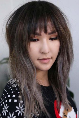 Layered Long Hairstyle With Bangs #asianhairstyles #hairstyles #longhair #layeredhair