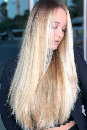 Baby Blonde Highlights #highlights #blondehair #longhair #straighthair