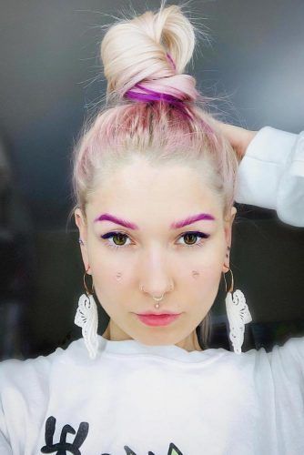Blonde & Purple #temporaryhaircolor
