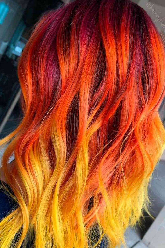 Fiery Unicorn Hair