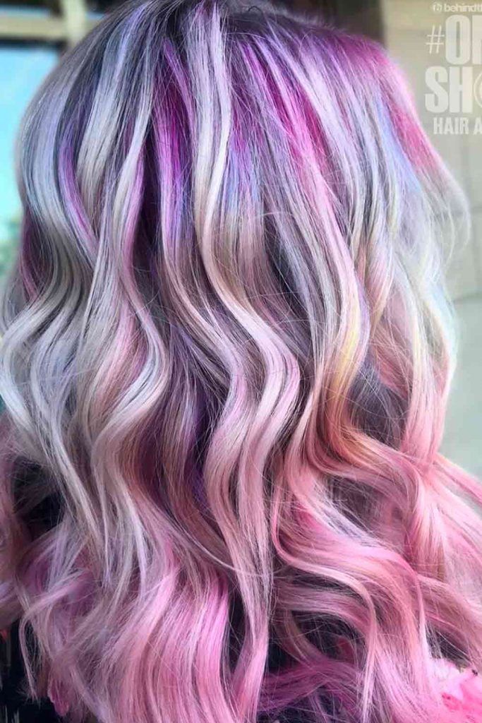 Purple Roots With Pink Hair