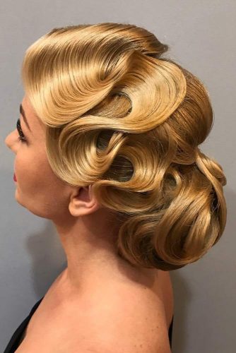 Low Bun With Side Finger Wave #fingerwaves #hairstyles #longhair #updohairstyle