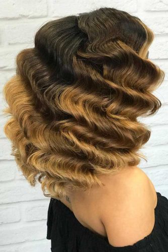 Finger Waves For Medium Hair #fingerwaves #hairstyles #mediumhair #lobhaircut