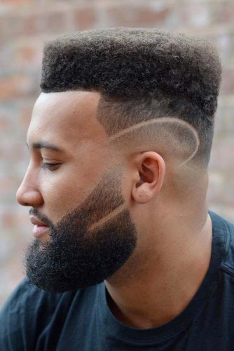 Flat Top Haircut With Shaved Design #shavedsides #hairdesign #shaveddesign #menshaircuts #flattop