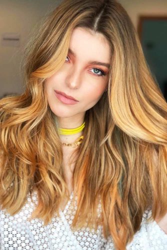 Honey Blonde Base With Warmish Vibes #blondehair #honeyblonde #balayage