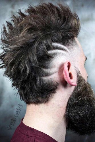 Audacious Viking Mohawk #mohawk #hairtattoo #vikinghairstyles #vikinghair