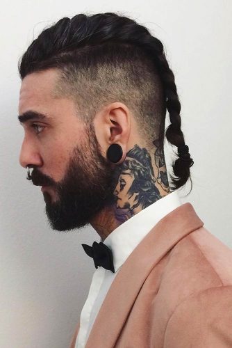 Terrific Braided Undercut #vikinghairstyles #vikinghair #undercut #manbraid