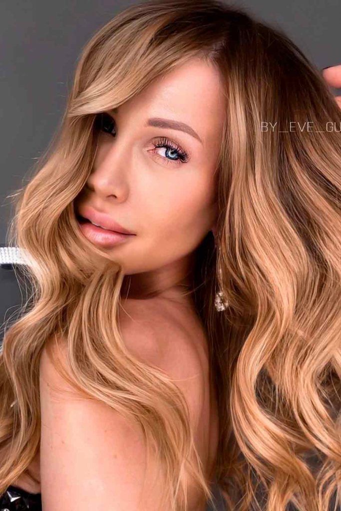 Slight Golden Brown Hue For Wavy Hair #wavyhair #hairstyles