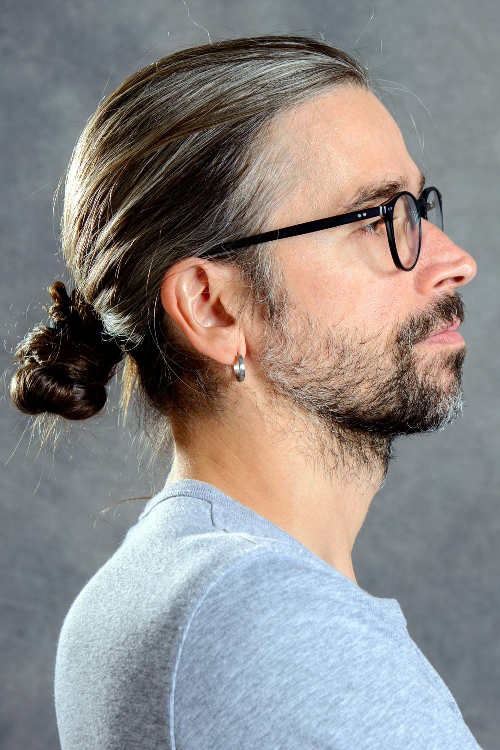 Elegant Low Bun #menshair #menshairstyles #longhairmen #menbun