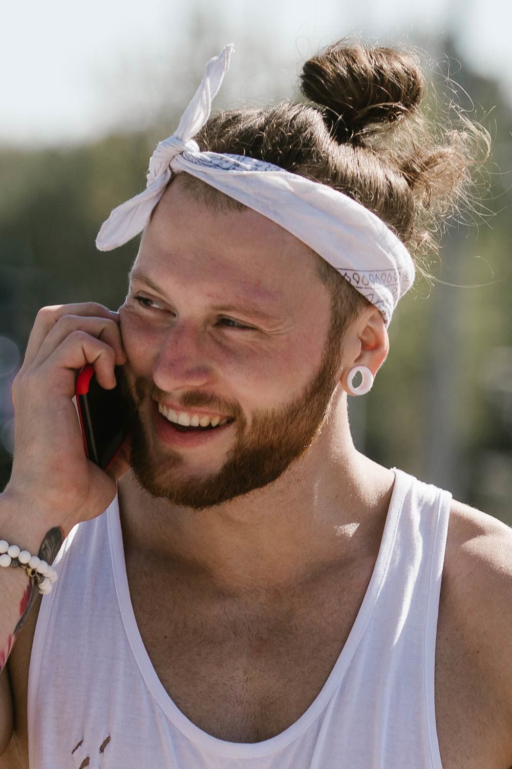 Man Bun With Headband #menshair #menshairstyles #longhairmen #menbun