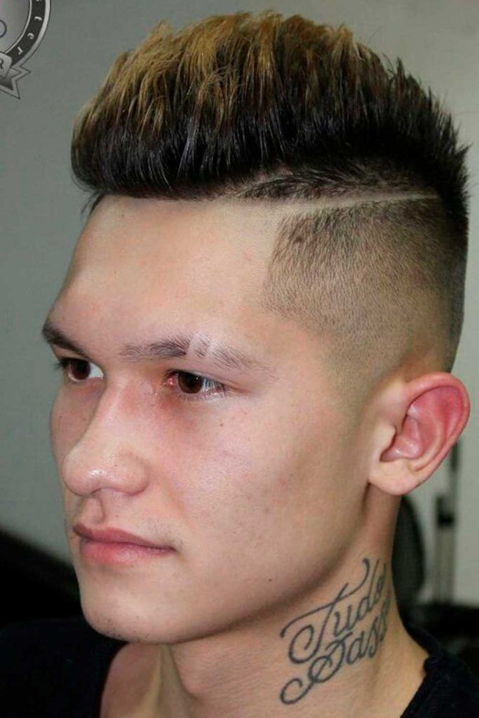 Spikes With Shaved Line