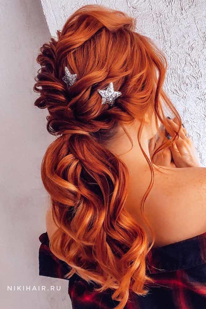 Twisted Pony With Stars #lowponytails #ponytails 