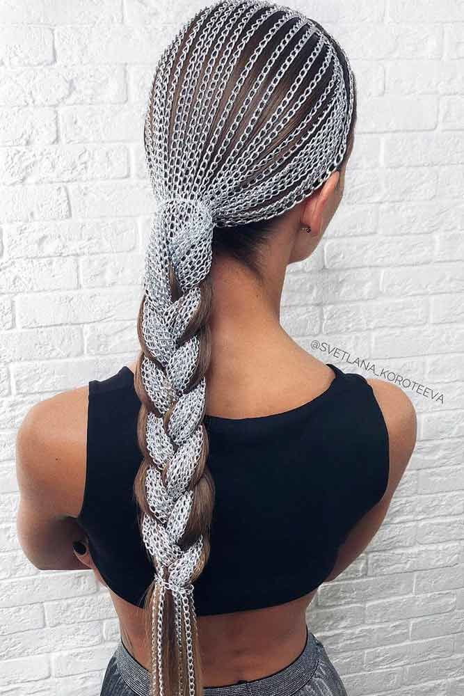 Metal Ponytail #lowponytails #ponytails #braids