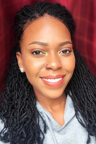 Half-Up Micro Braids #braids #halfup