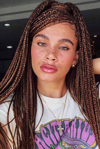 Long Half-Up Twisted Pony #braids #microbraids