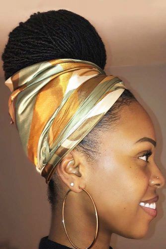 High Updo With Scarf #updo #braids