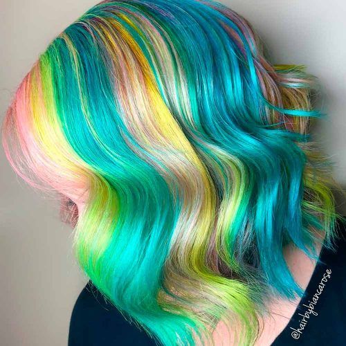 Teal Rainbow Hair