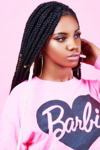 Crochet Braids With Blonde Accent #braids