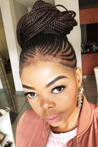 Braided High Twisted Bun #braids #updo