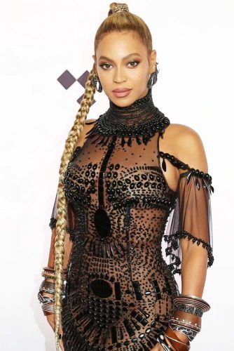 Long Sleek Braided Pony #braids