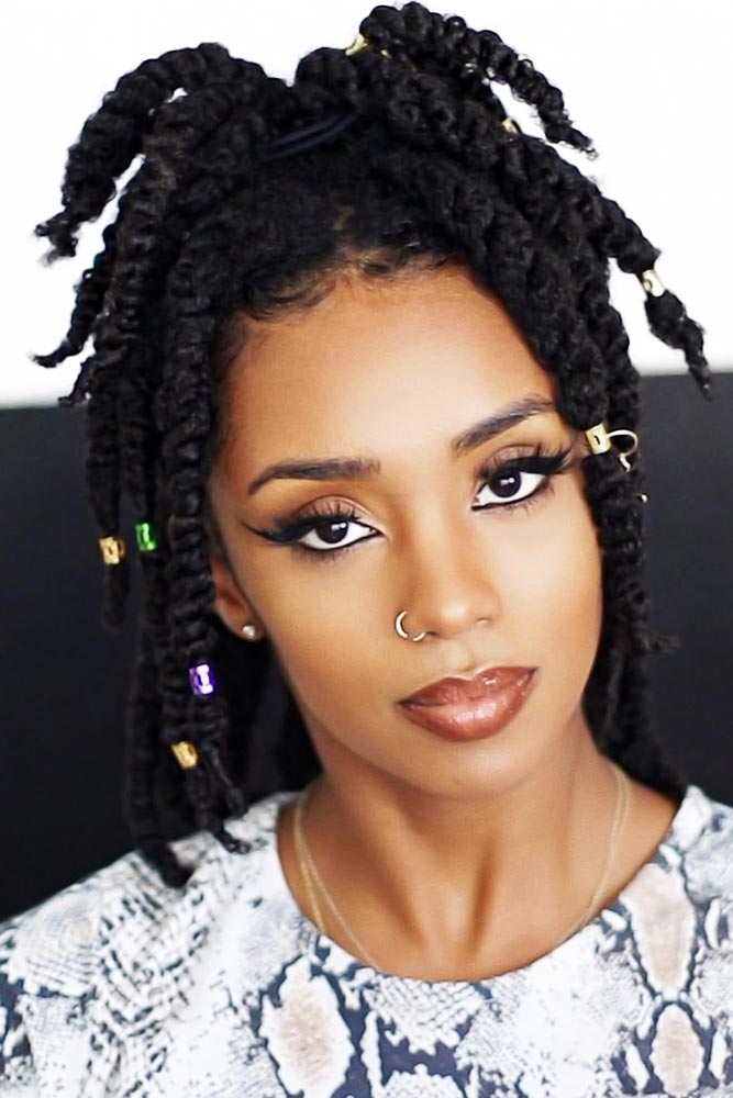 Super Dense Marley Twists Half-Up #braids #naturalhair