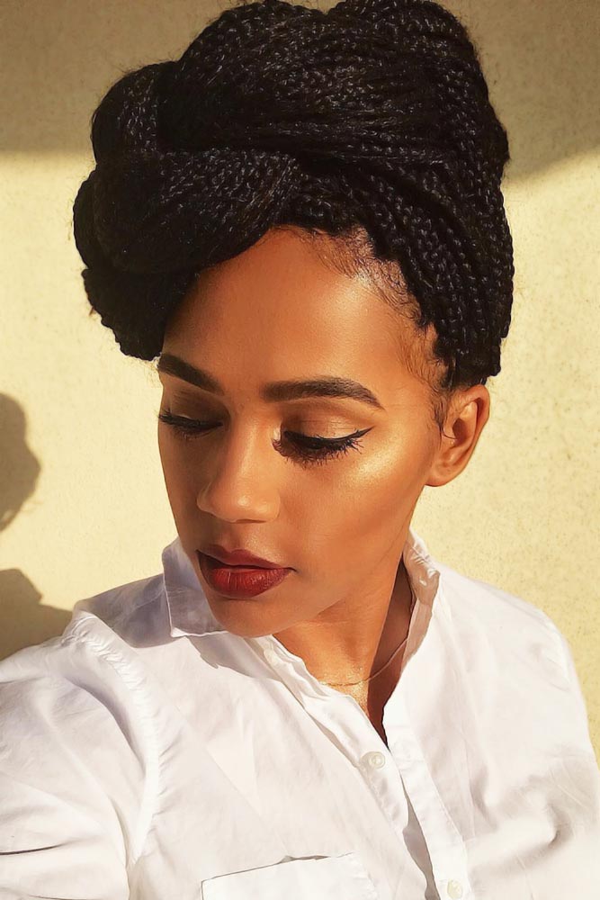 african braid updo hairstyles