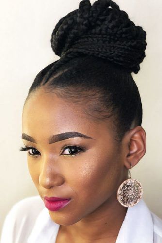 Braided Low Bun Hairstyles For Black Hair - Braided Bun Hairstyles For Black Hair Little Girl