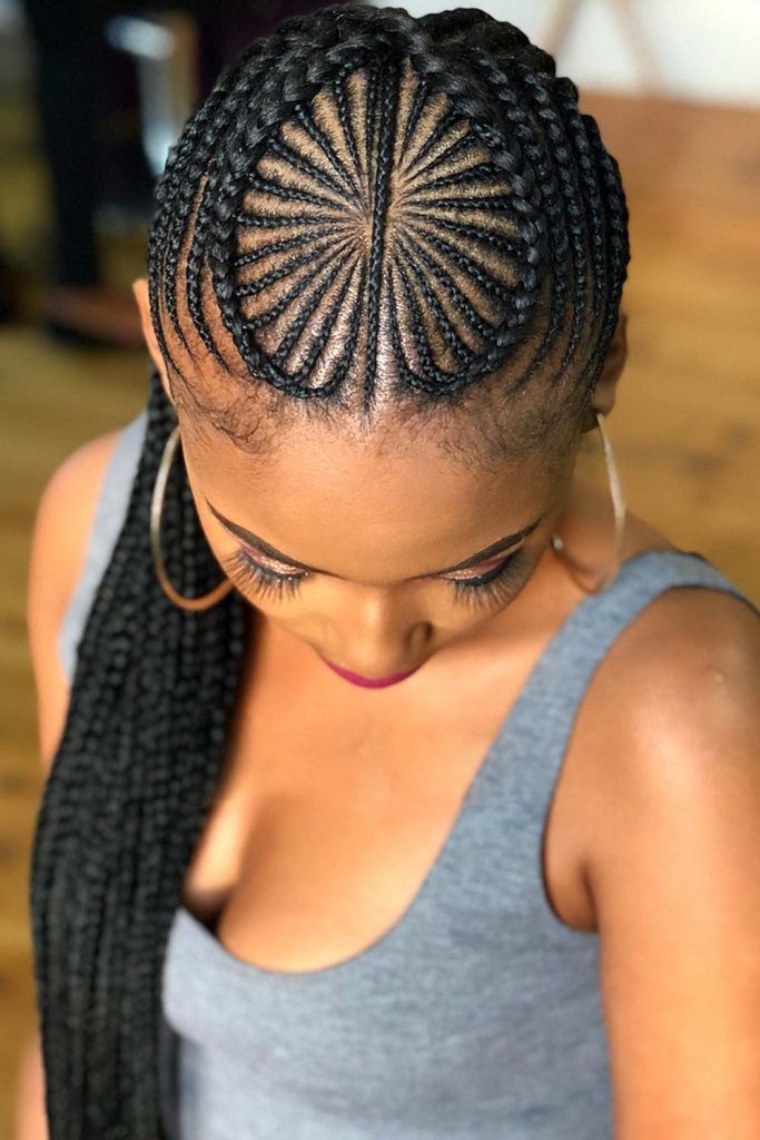 Heart-Shaped Design #braids #fulanibraids