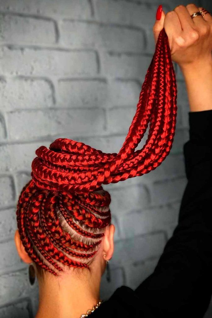 Burgundy Lemonade Braids Styles #burgundyhair #braids