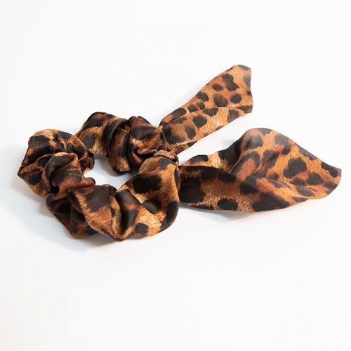 Leopard Print Chiffon Scrunchie #scrunchies