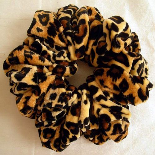 Leopard Velvet Hair Scrunchies #scrunchies