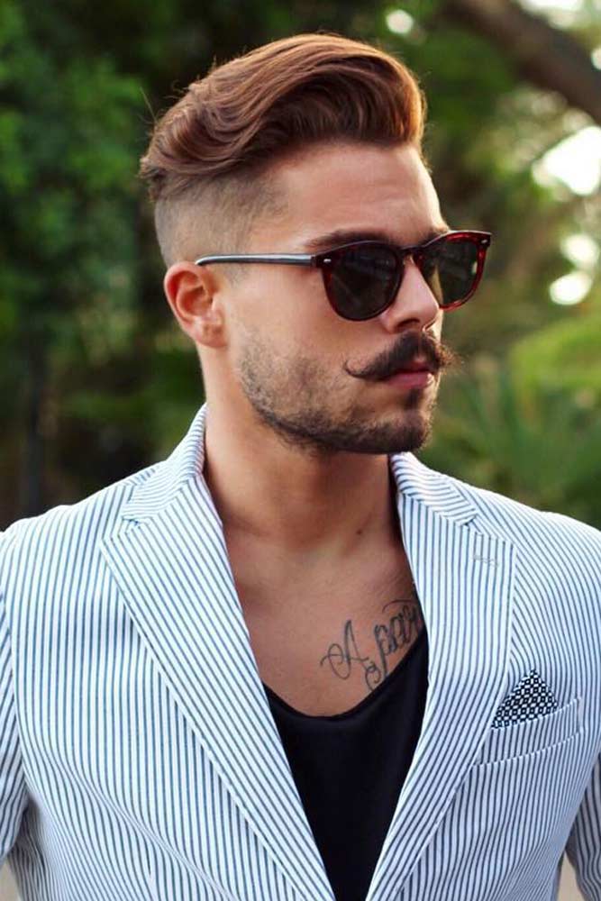 Medium Undercut And French Moustache #mustache #undercut #hipster #hipsterhaircut