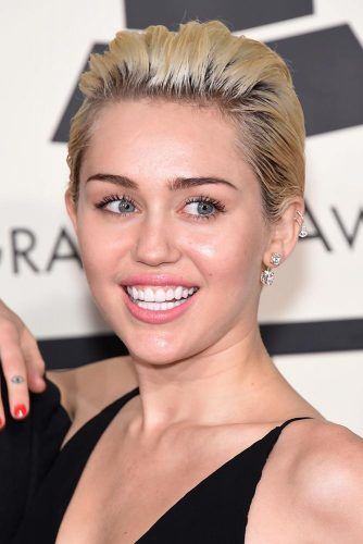 Slicked Back Pixie Hairstyle #mileycyrus #shorthair #hairstyles