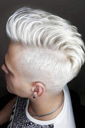 mohawk fade white men with beard