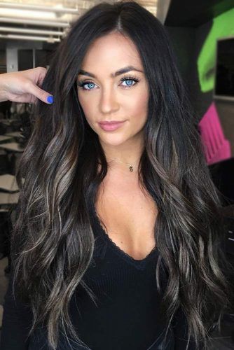 How To Get And Sport Black Hair With Highlights In 2019